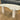 Table basse PYLONE pieds Beige et plateau en verre marbré blanc