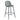 Lot de 2 tabourets de bar SCANDINAVE métal noir velours #couleur_gris