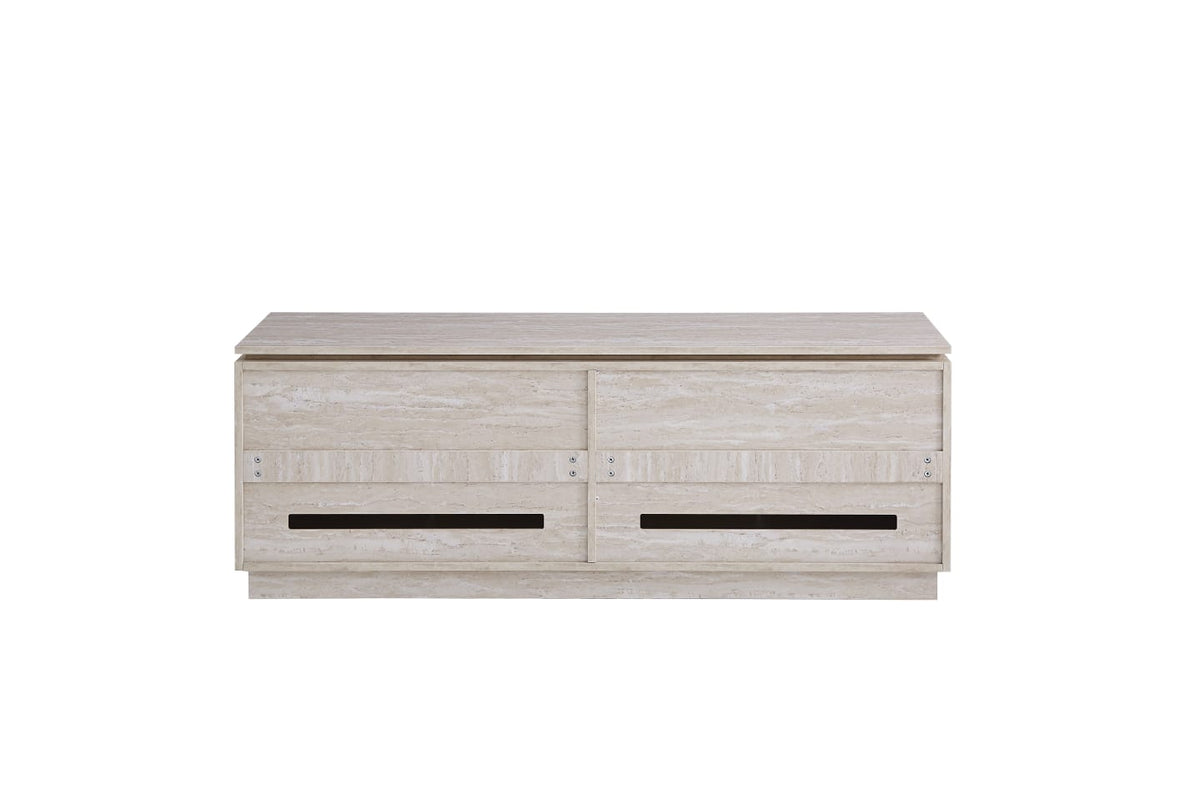 Meuble TV BAIETA – 160x40x60 cm – Finition Travertin & Design Épuré