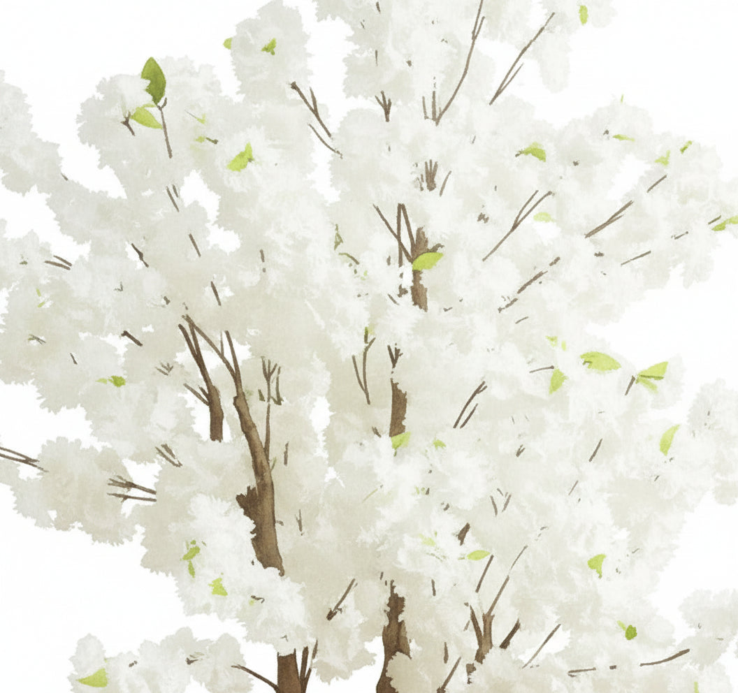 Cerisier Artificiel Fleuri Blanc 190 cm en Pot - Arbre Décoratif
