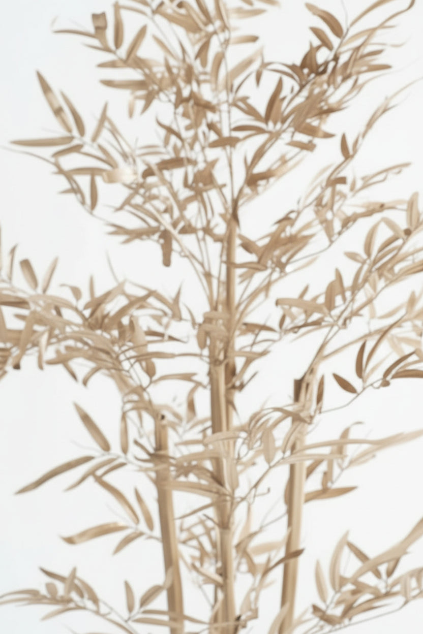 Bambou Plante Artificiel Doré 120 cm en Pot - Plante Décorative