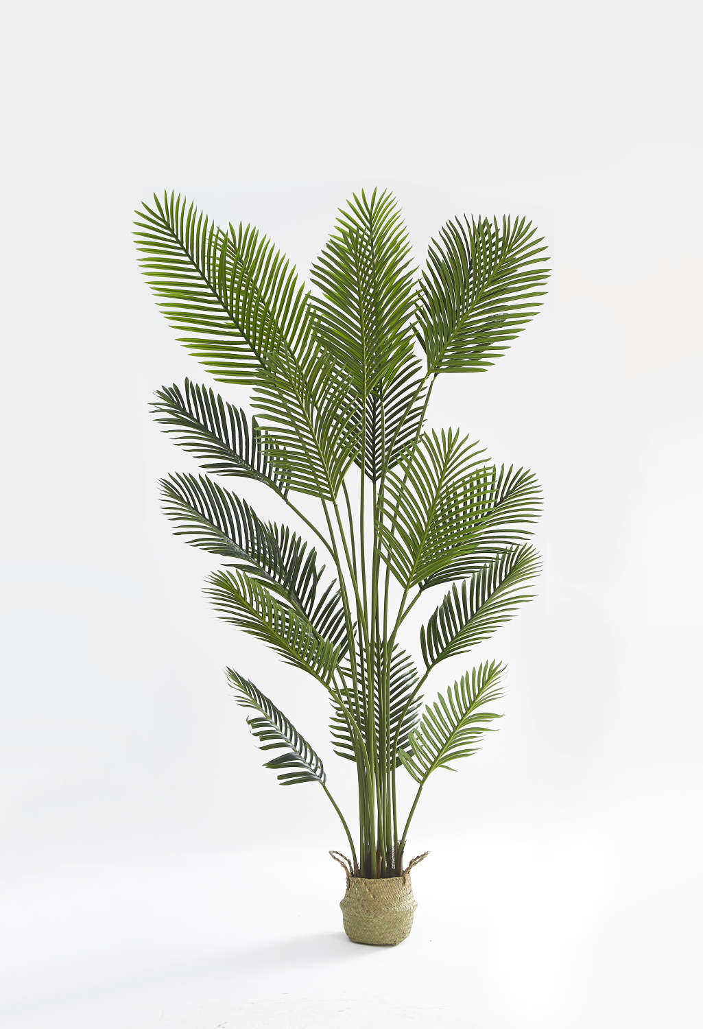 PLANTE ARTIFICIELLE PALMIER PANIER TRESSÉ EN ALGUES INCLUS 200CM