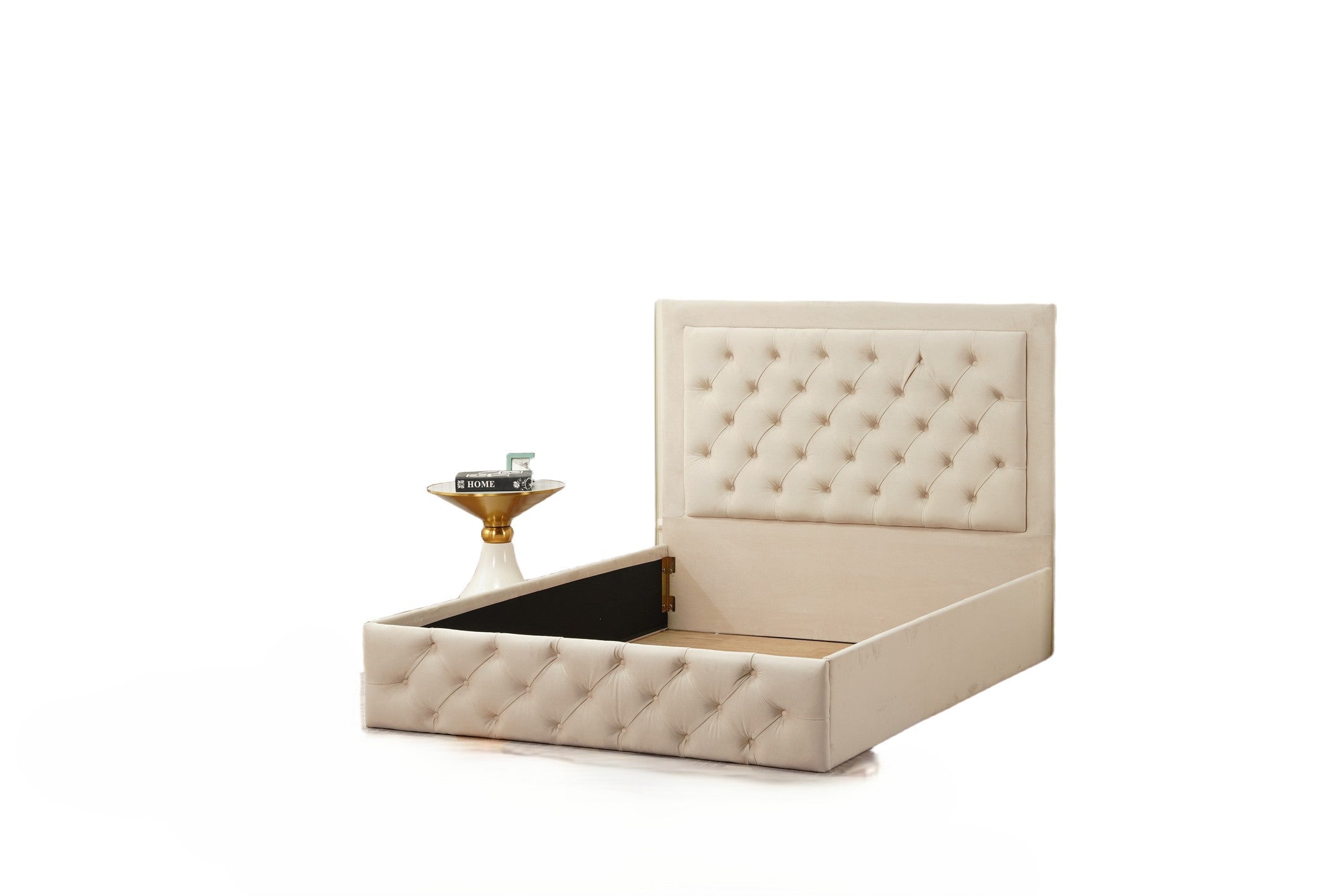 Cadre de lit ROMA velours 140x190cm