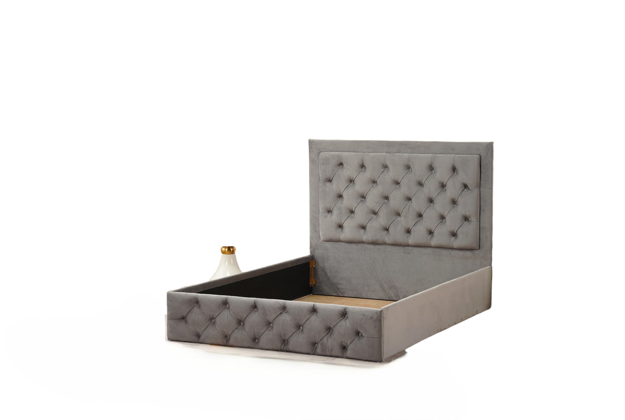 Cadre de lit ROMA velours 140x190cm