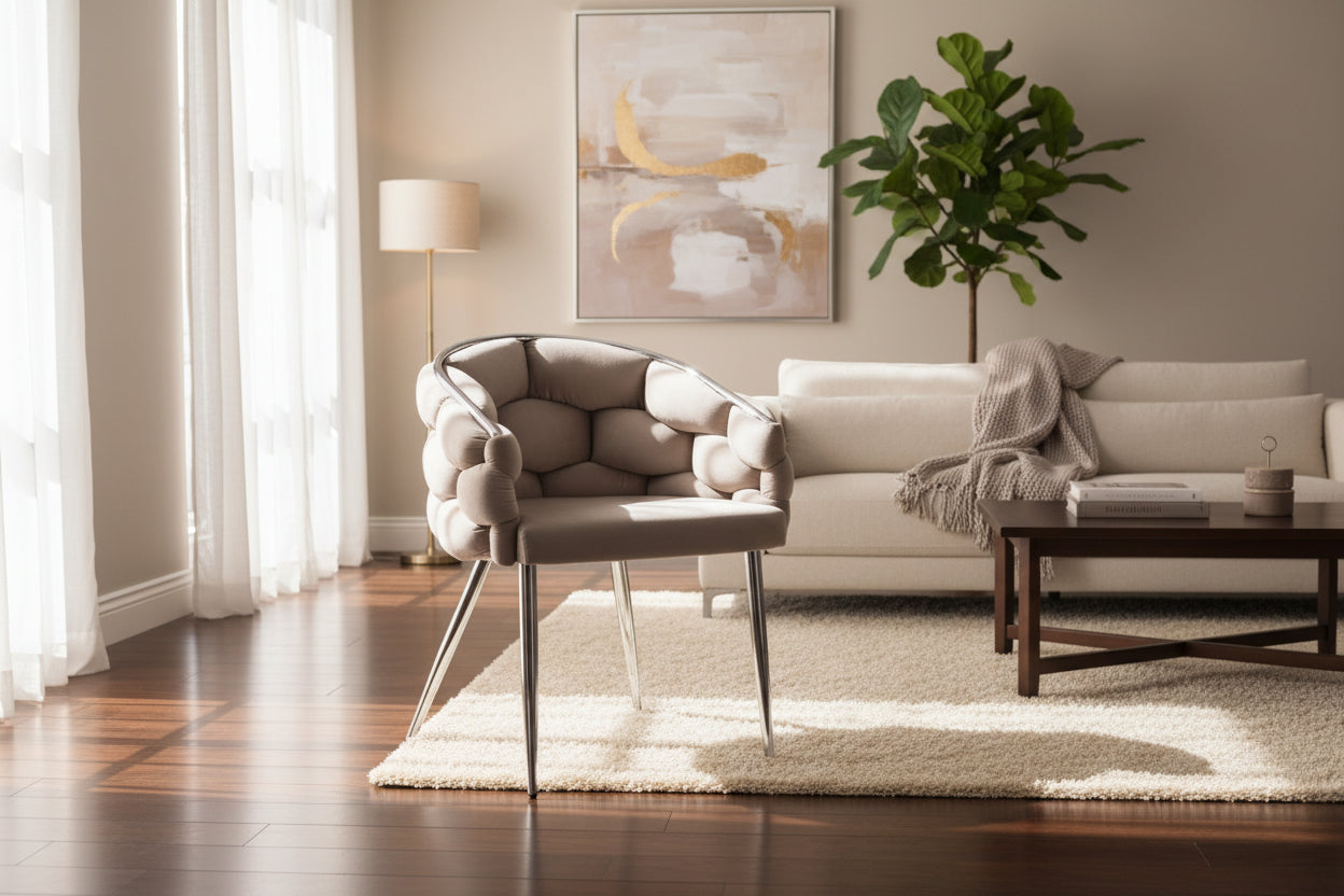 Lot de 2 chaises BALLON pieds chrome assise en Velours Noir