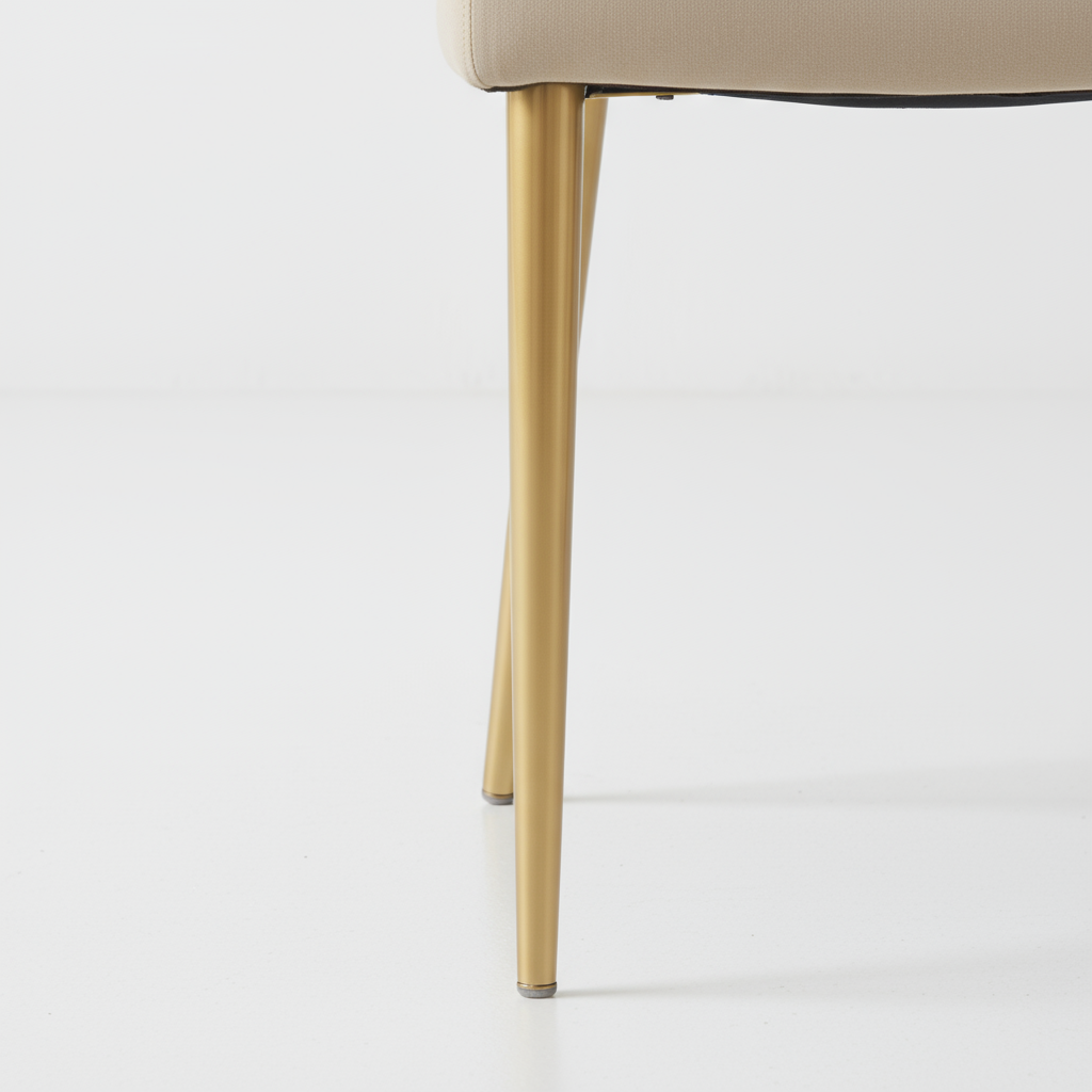 Lot de 4 chaises AVA Gold en Velours Beige