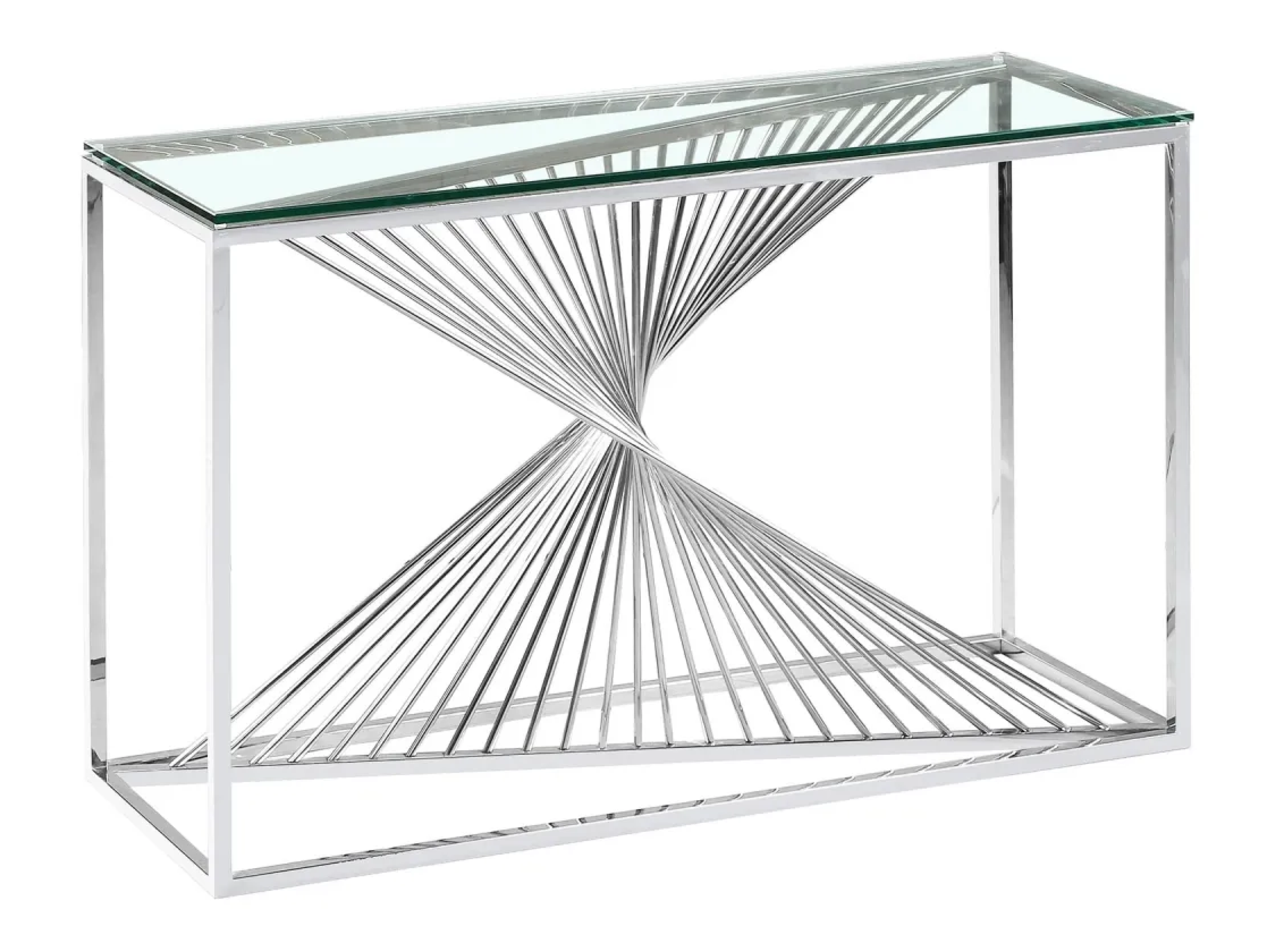 Console luxury BRITTANY en Verre Transparent 120x40x78 cm