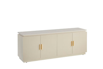 Meuble TV BAIETA – 160x40x60 cm – Finition Blanche & Design Épuré