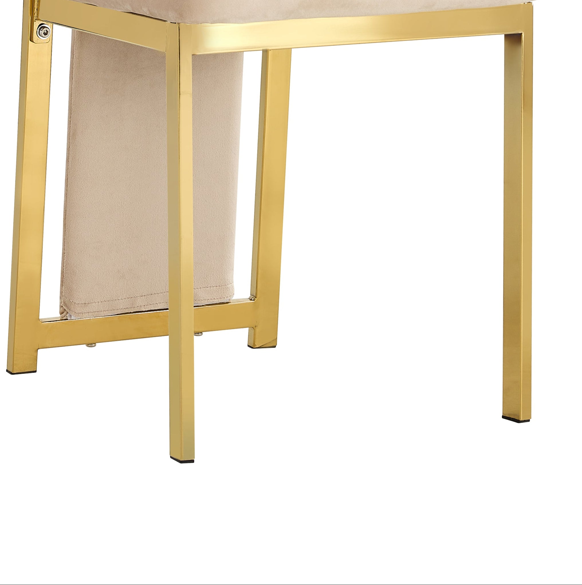 Lot de 6 chaises velours beige structure Gold – DANA