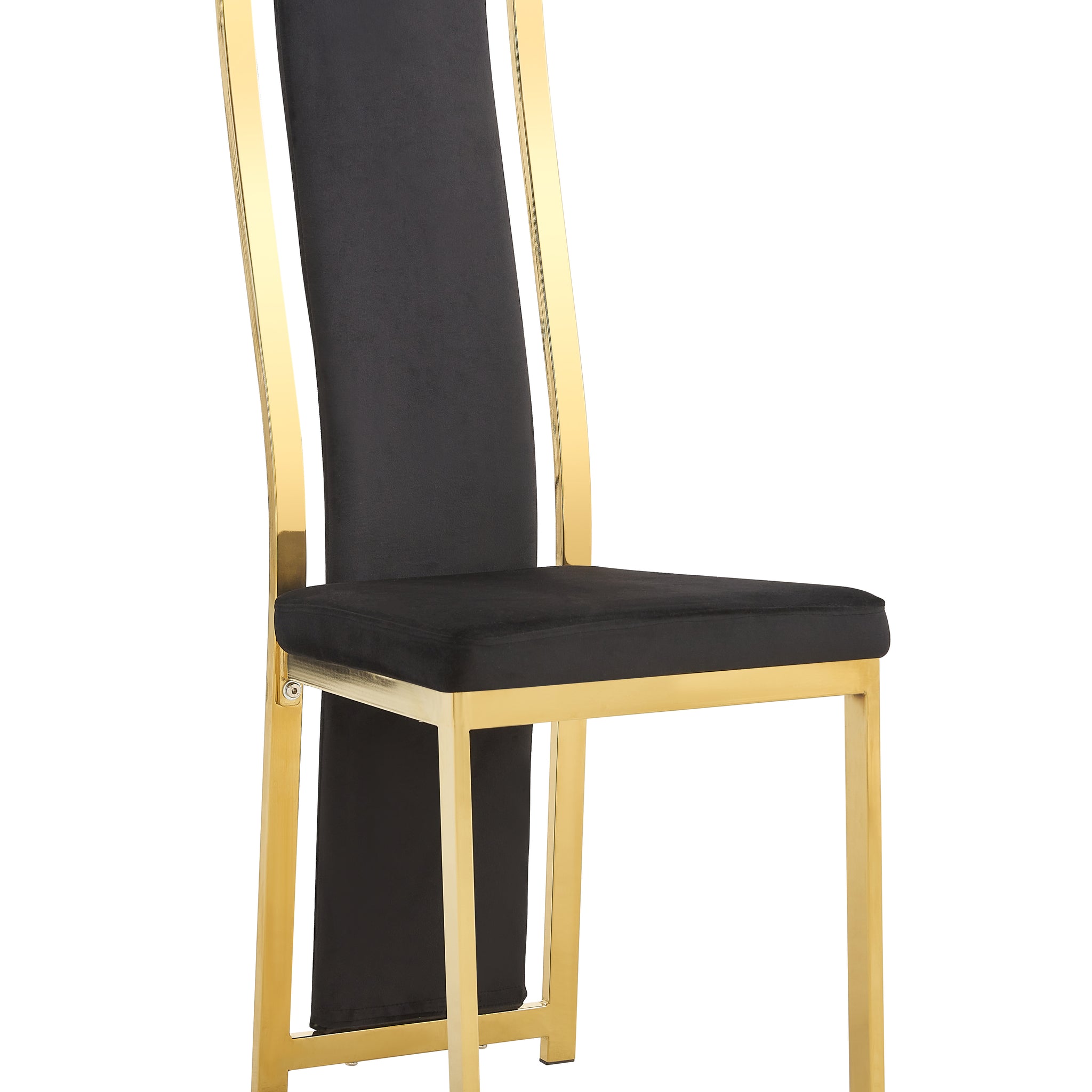 Lot de chaises Dana simili cuir contour Gold #couleur_noir