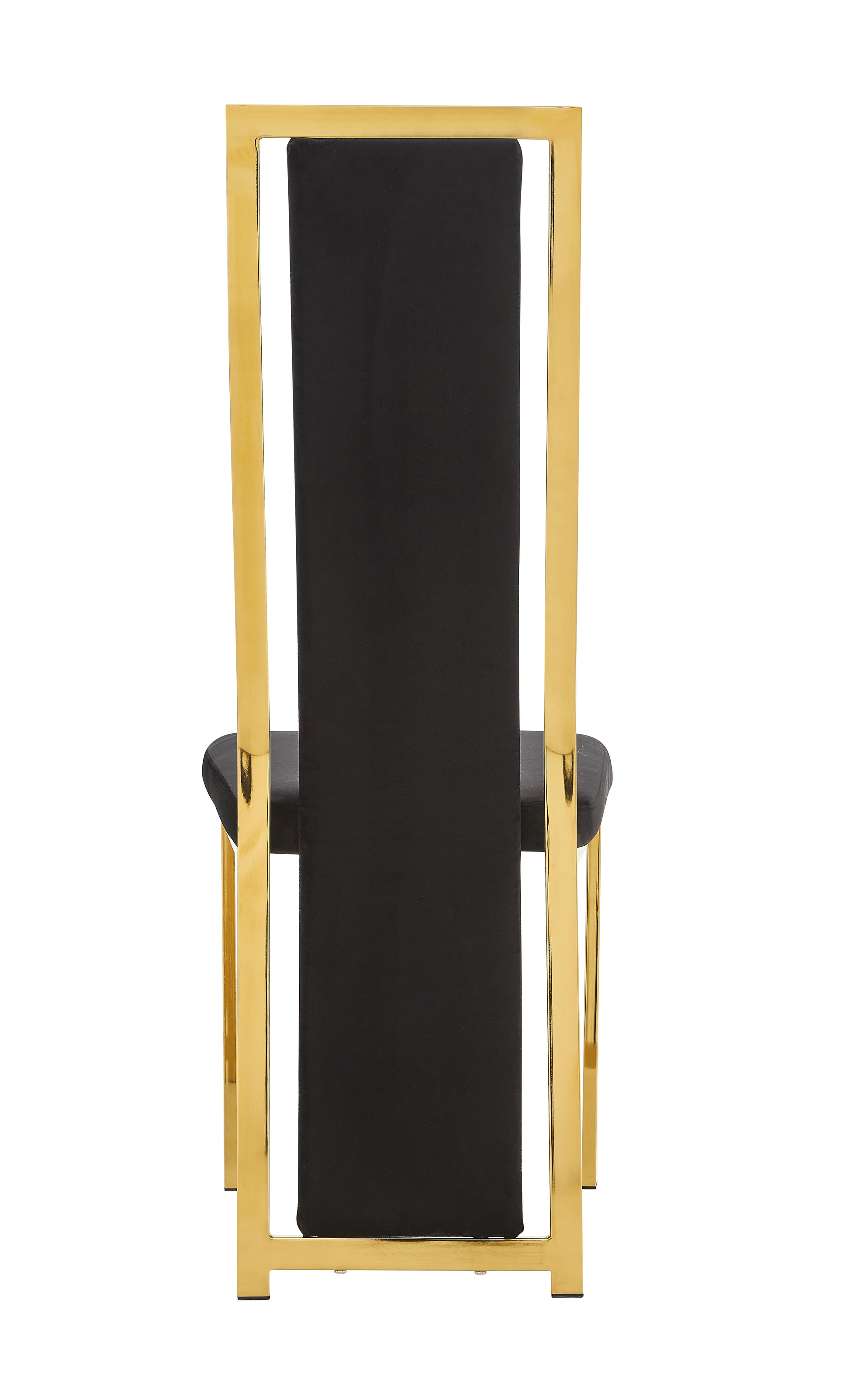 Lot de chaises Dana velours contour Gold #couleur_noir