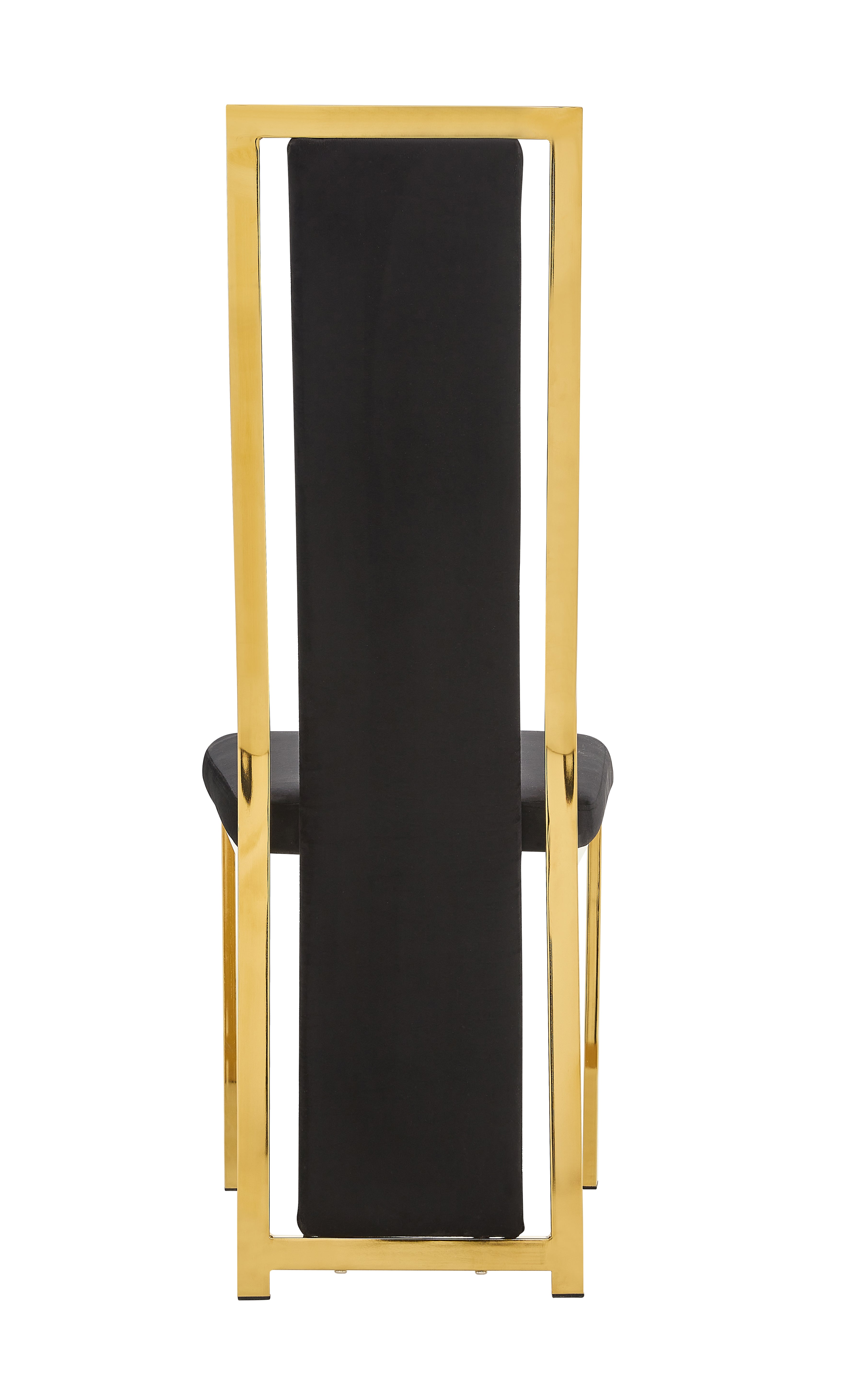 Lot de chaises Dana velours contour Gold #couleur_noir