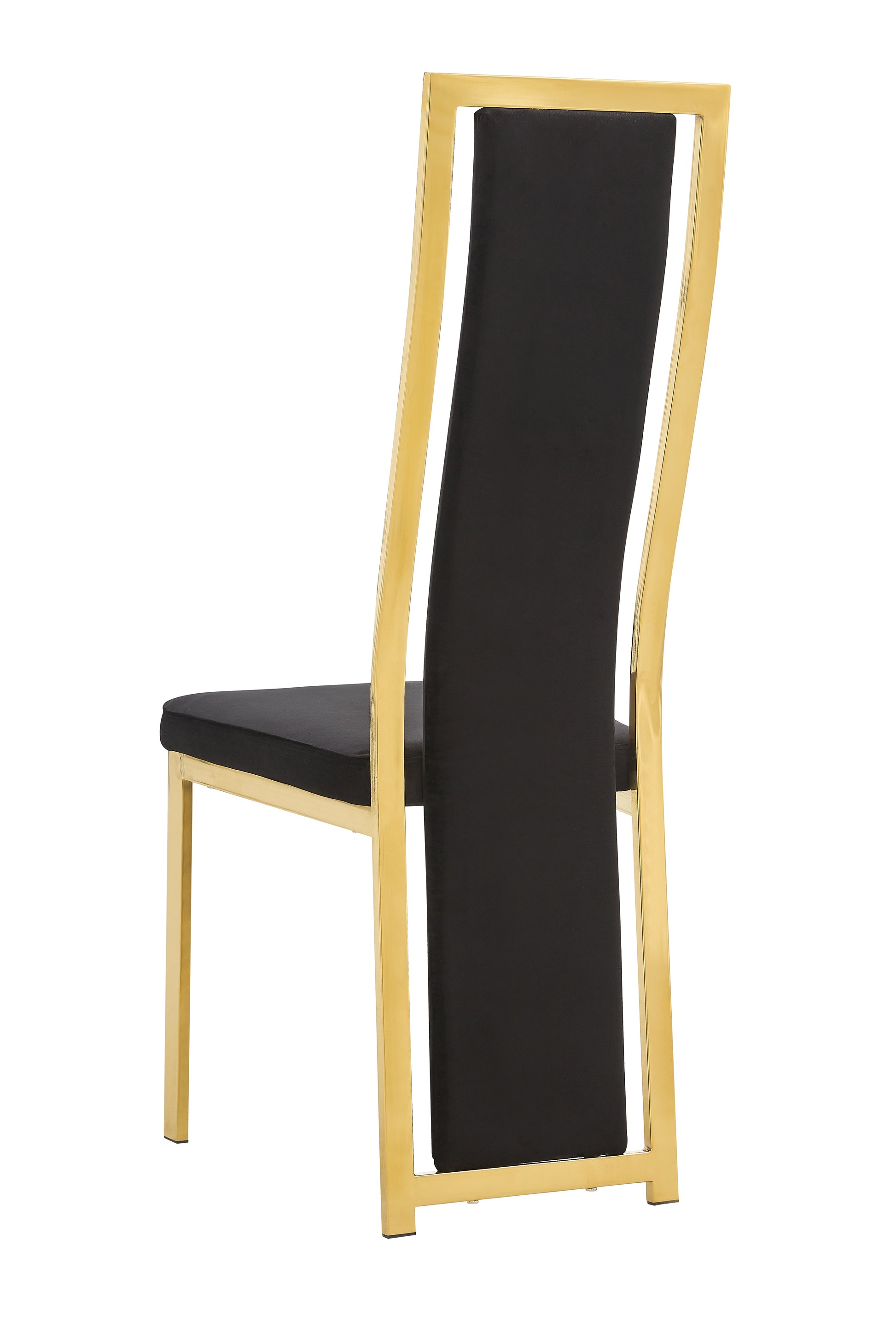 Lot de chaises Dana velours contour Gold #couleur_noir
