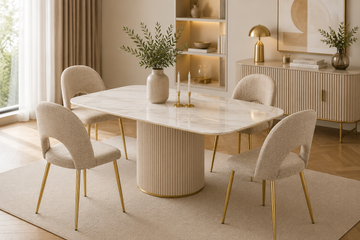 Lot de 4 chaises TEDDY Gold velours - marron glacé #couleur_marron_glace