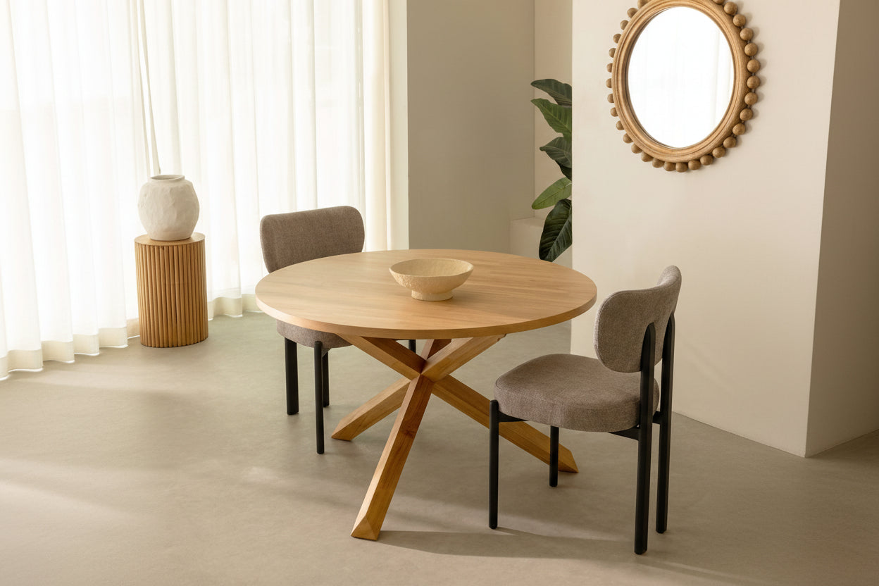 Chaise salle à manger chenille moka pieds métal noir lot de 4 BAGUETTE