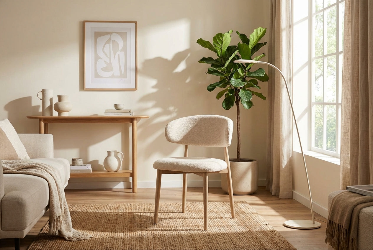 Lot de 4 Chaises Pied Effet Bois Beige 50x50x77 cm LUCILE