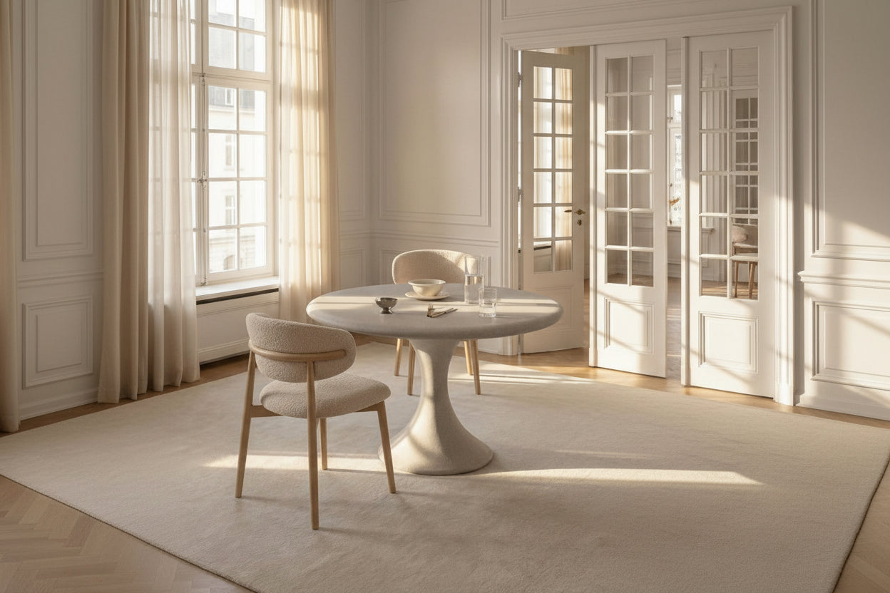 Lot de 4 Chaises Pied Effet Bois Beige 50x50x77 cm LUCILE