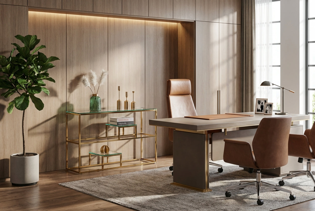 Console métal gold plateau transparent 120x40x78 cm ROMY