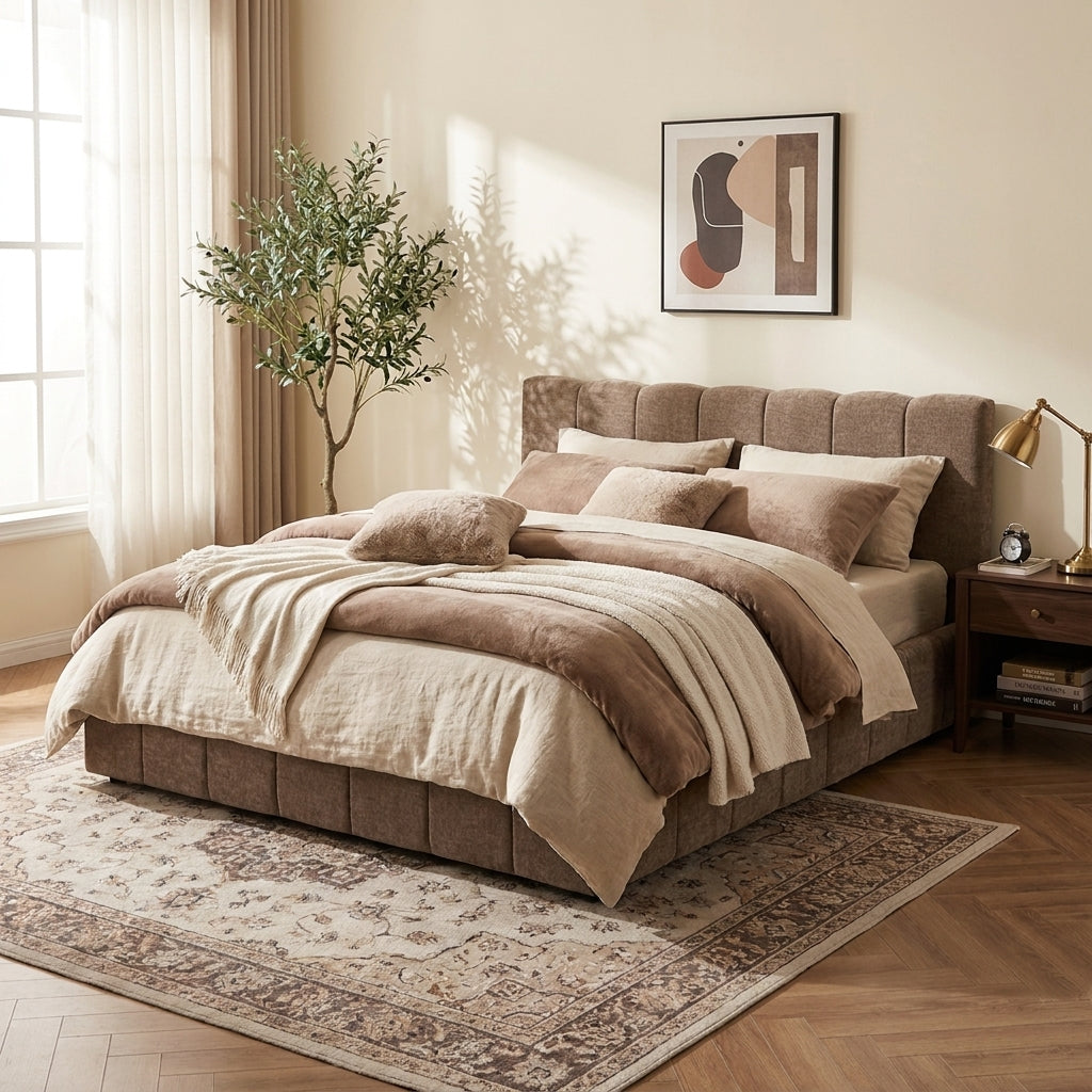Lit coffre double 140x190 cm #couleur_moka