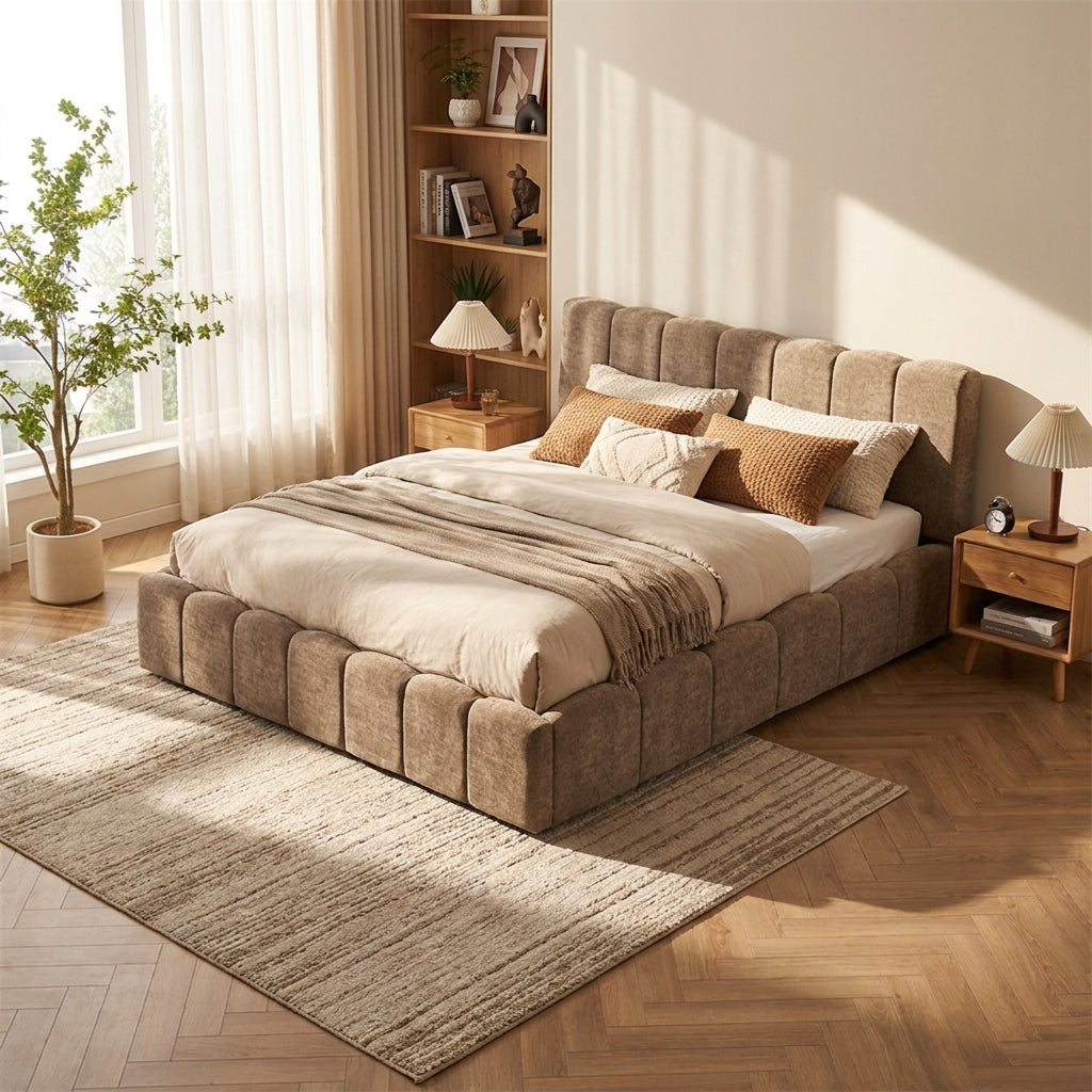 Lit coffre double 160x200 cm #couleur_moka
