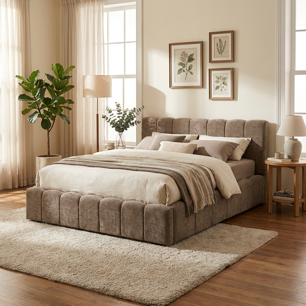 Lit coffre double 180x200 cm #couleur_moka