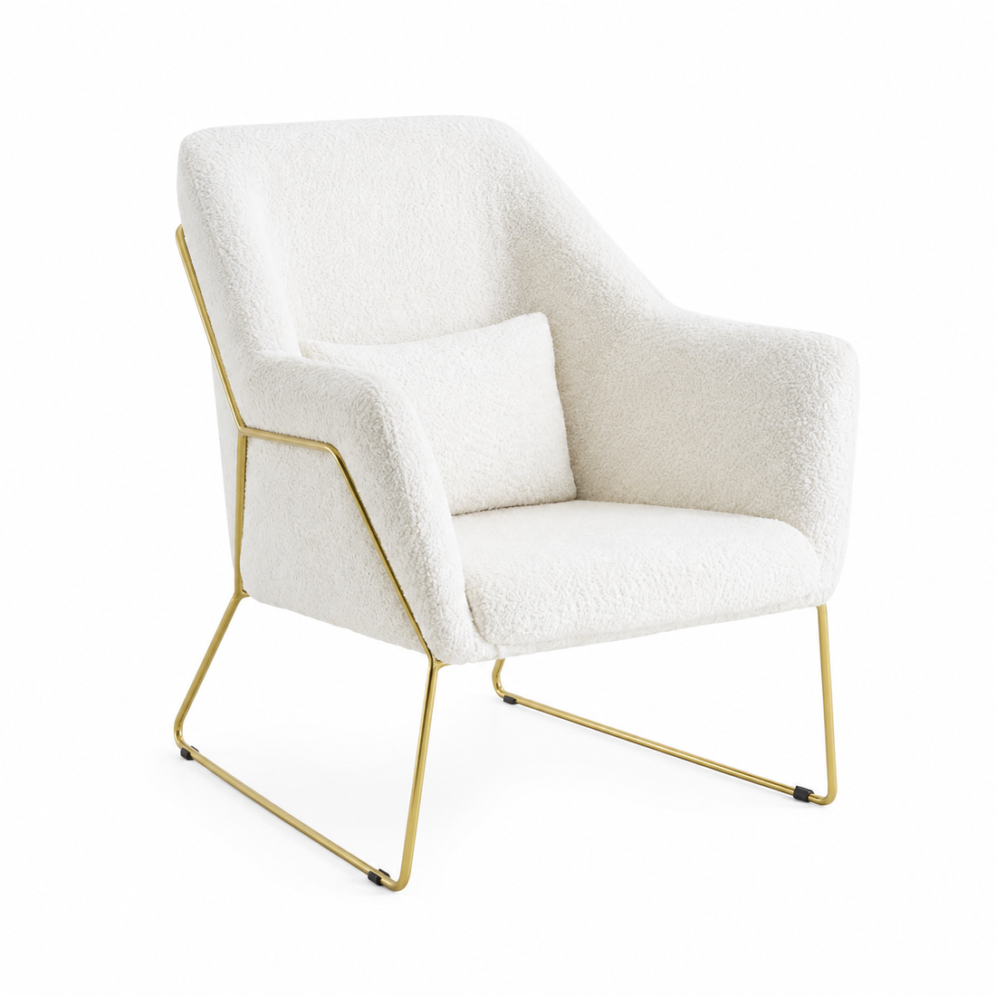 Fauteuil BASKA Gold laine beige