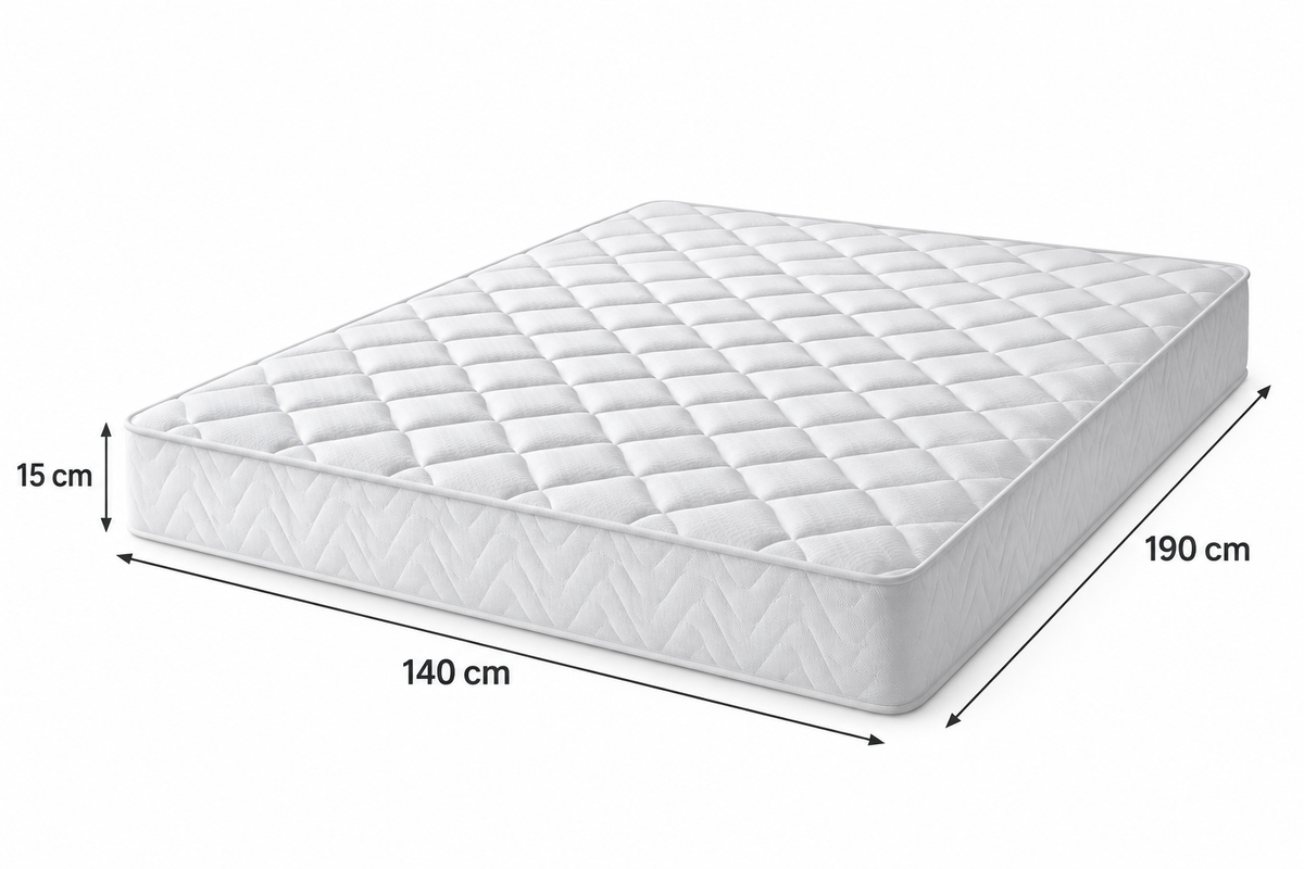Matelas Mousse – Épaisseur 15 cm – 140 x 190 cm