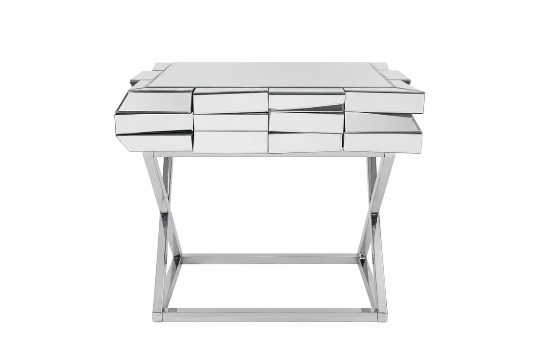 Chevet MOZAIK – Effet Miroir – 60x40x54,5 cm – Style Glamour