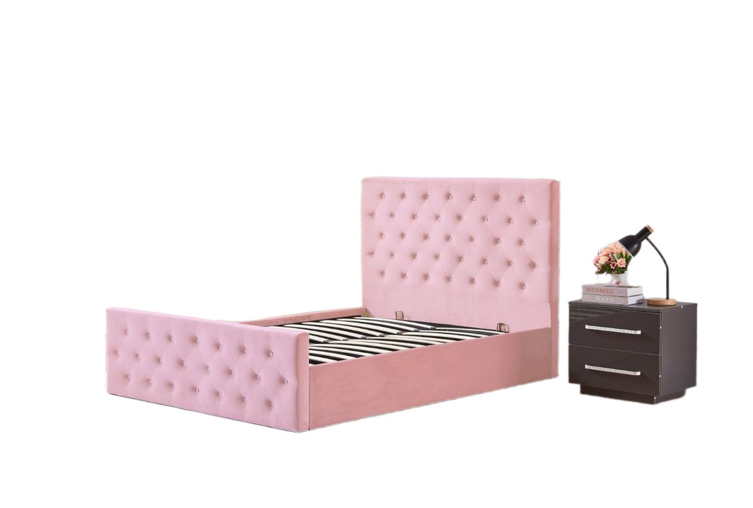 Lit coffre 2 places 160X200 cm VICTORIA Velours