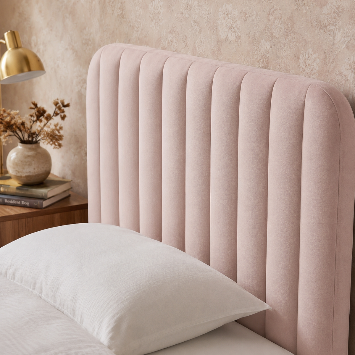 Lit 1 place velours sommier inclus 90x190 cm FAYE