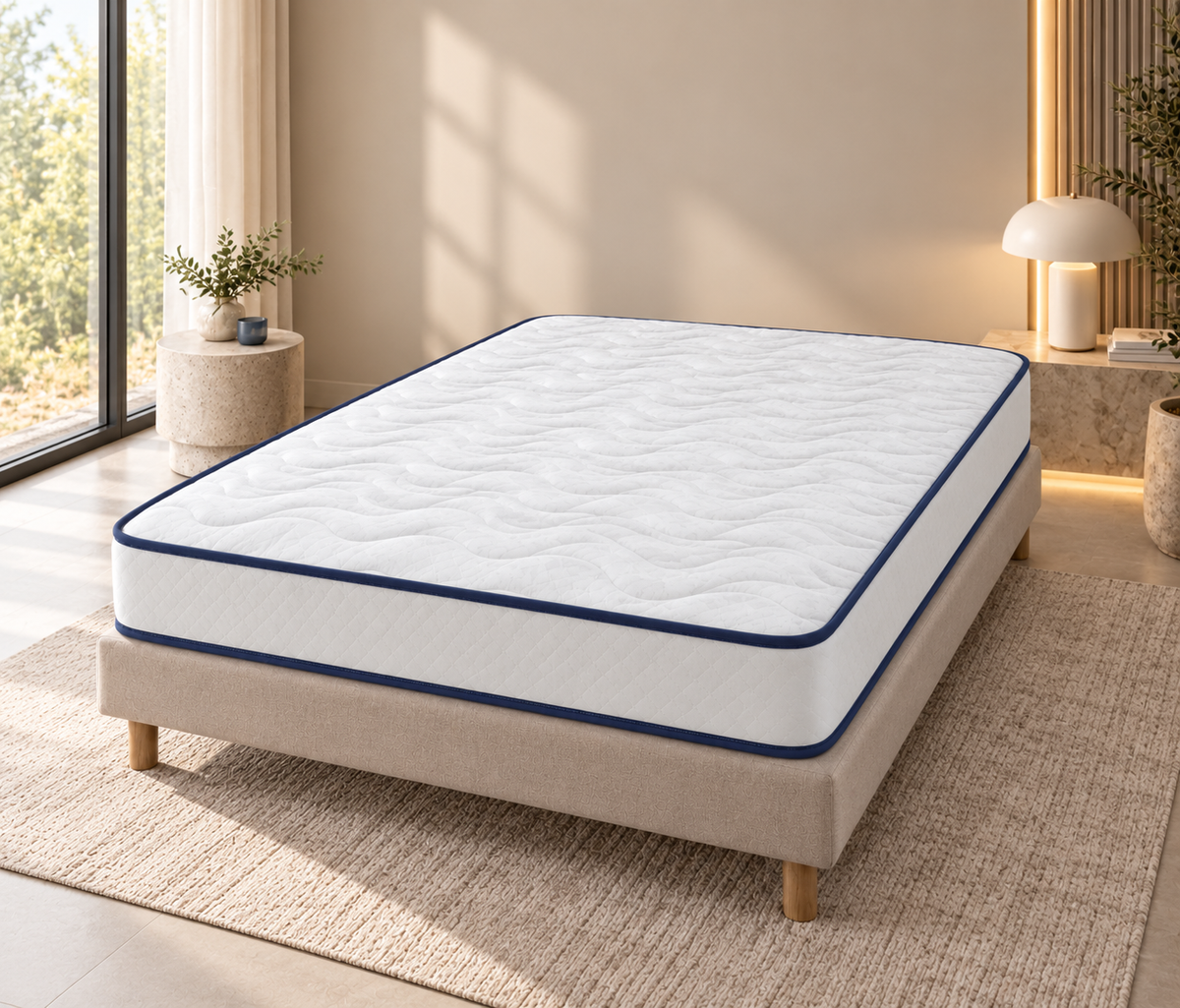 Matelas Mousse PALAZIO 140x190 cm - Recyclé et Durable