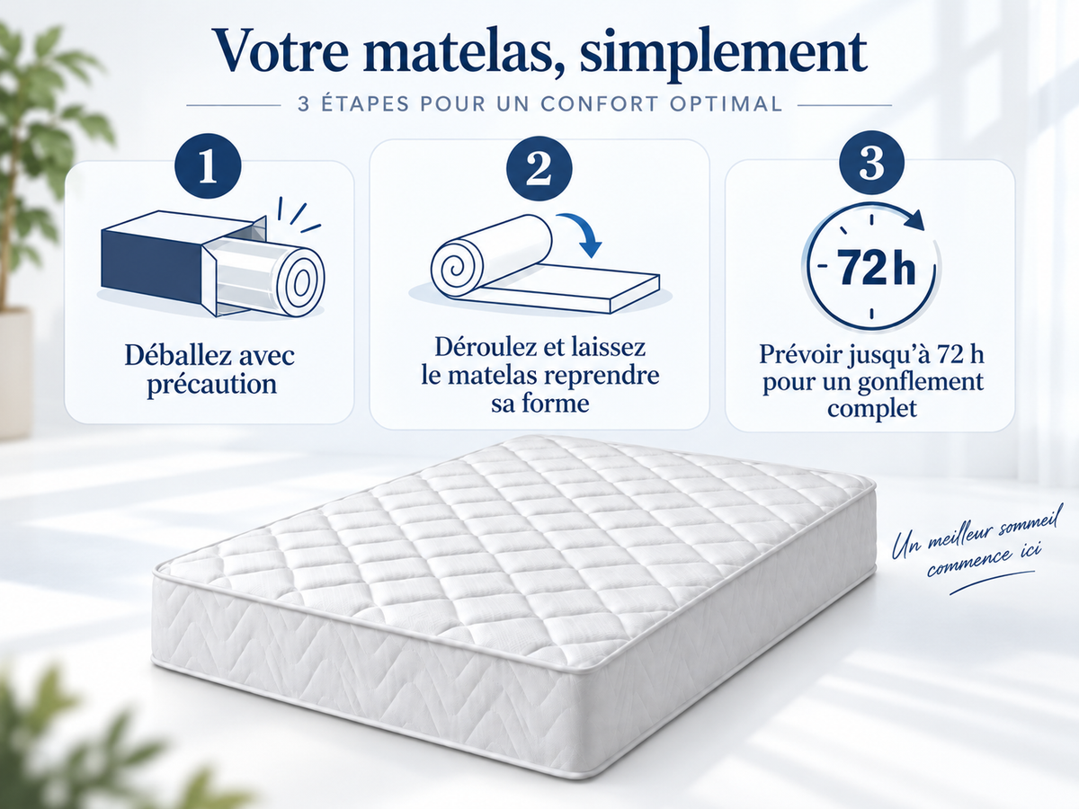 Matelas Mousse – Épaisseur 15 cm – 160 x 200 cm