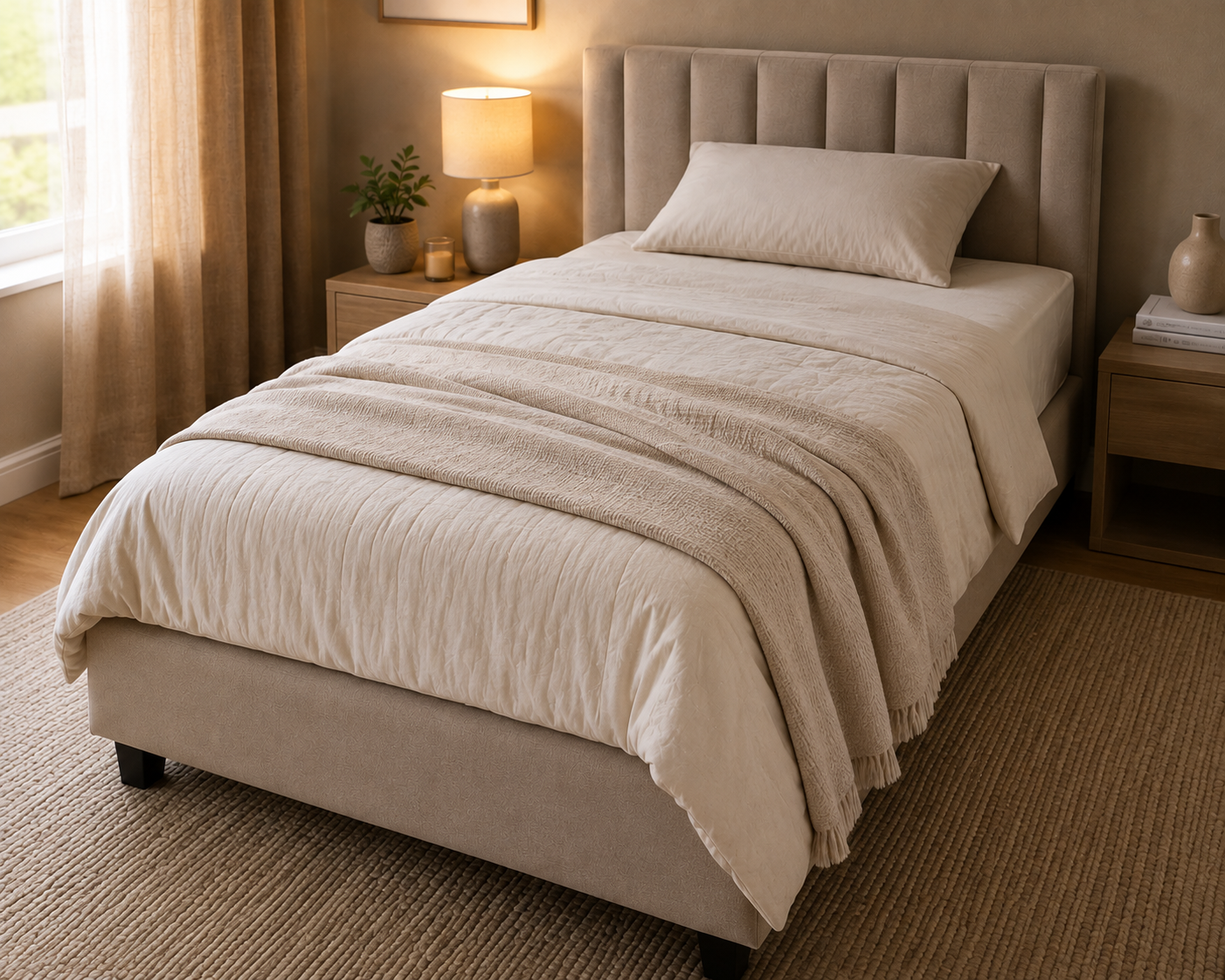 Matelas mousse 90x190 cm épaisseur 15 cm
