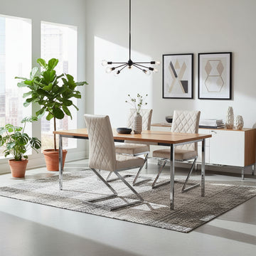 Lot 2 Chaises Salle à Manger Cocomat Velours Moka Pieds Chrome