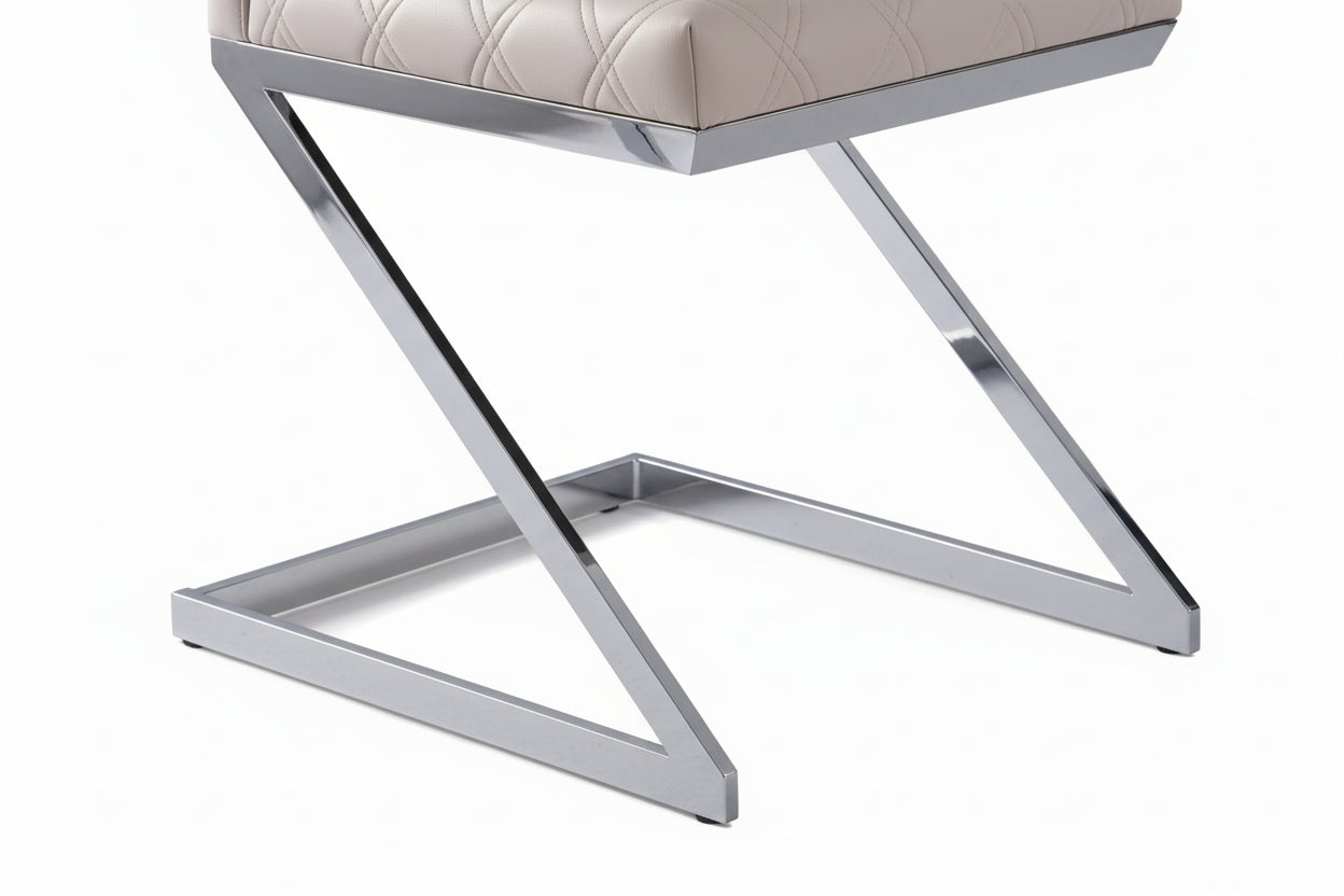 Lot 2 Chaises Salle à Manger Cocomat Velours Moka Pieds Chrome