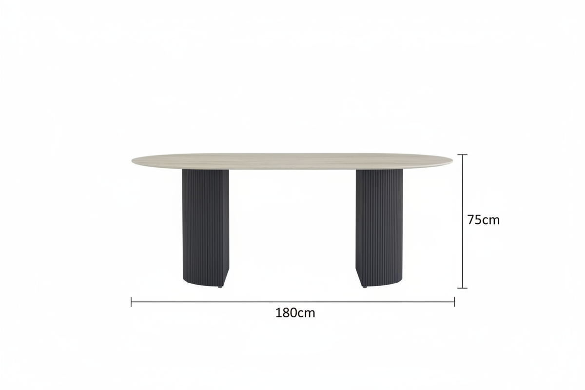 Dimensions table à manger ANNA 180x75 cm