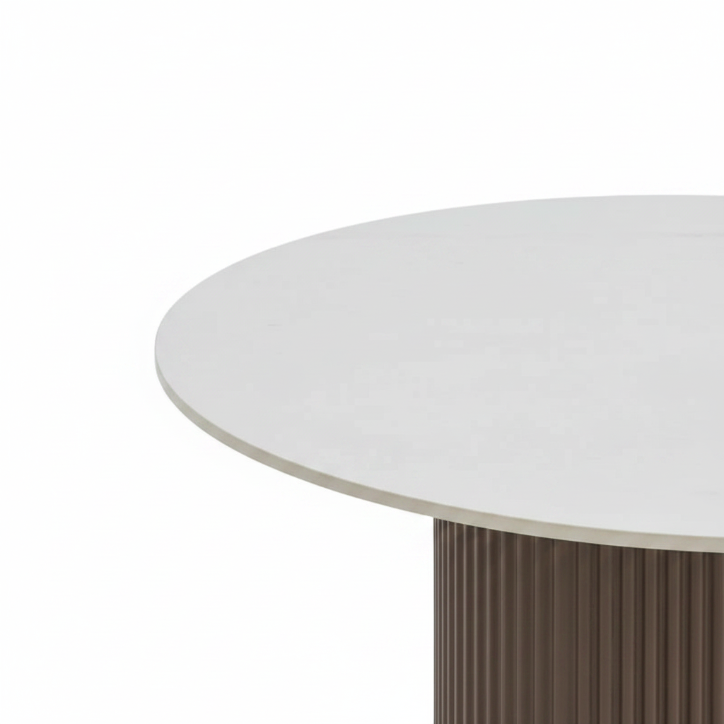 Zoom plateau céramique blanc mat BAIETA