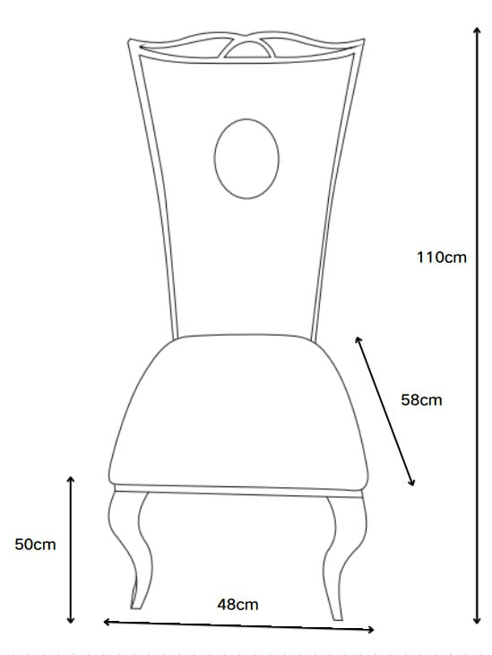 Lot de 4 Chaises Baroque ROYAL Gold Simili Noir