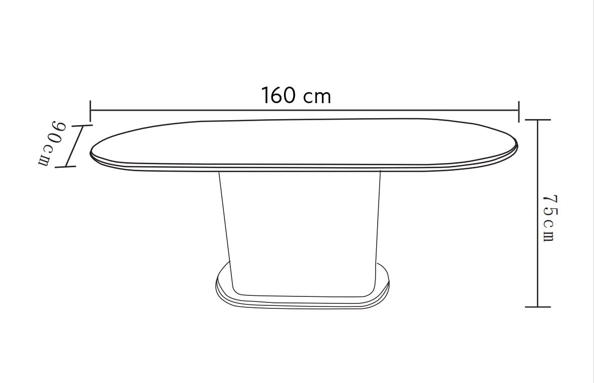 Table à manger 6 personnes ovale effet noyer 160x90 cm - LOKA