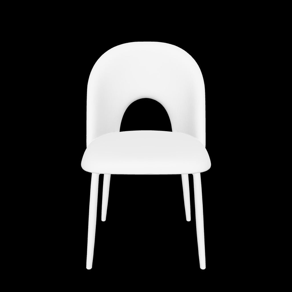 Lot de chaises TEDDY métal noir velours #couleur_anthracite