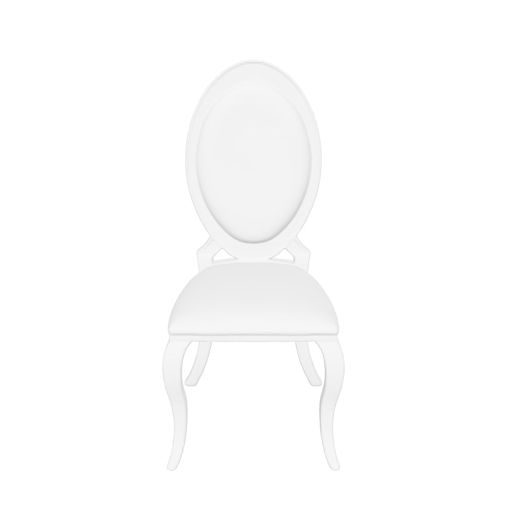 Lot de 4 chaises ANGEL baroque Chrome simili cuir noir