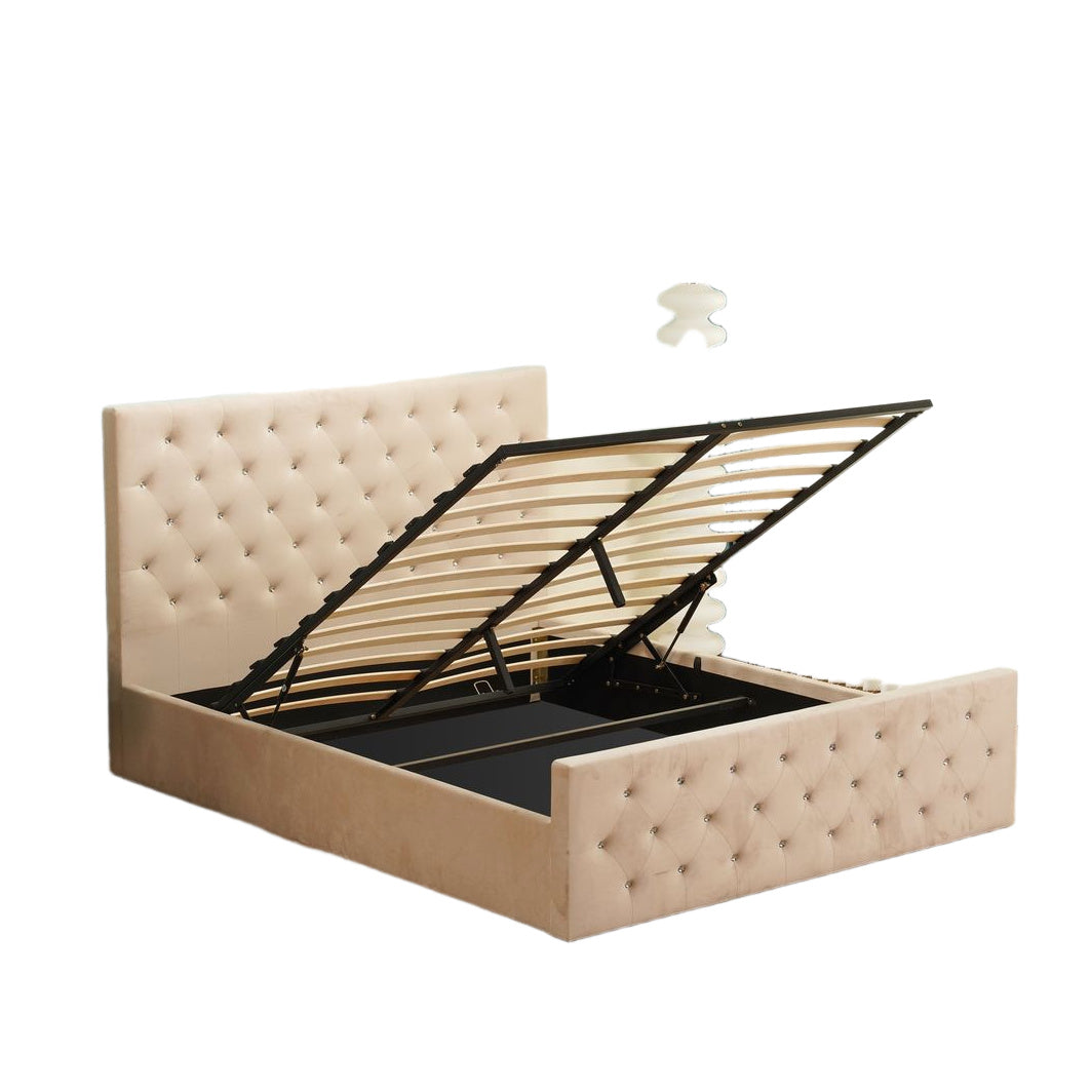 Lit coffre 2 places 160X200 cm VICTORIA Velours