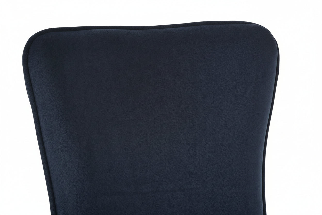 Lot 4 Chaises Salle à Manger Gabrielle Velours Noir Capitonné Pieds Gold