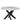 Table basse ronde JESSY pieds métal noir et plateau en verre 80 cm #couleur_marbré-blanc