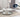 Table Basse ronde STICK Chrome et plateau en verre D90 H45 cm #couleur_marbré-blanc