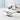 Table basse Trofy Chrome et plateau en verre 120x70 cm #couleur_marbré-blanc